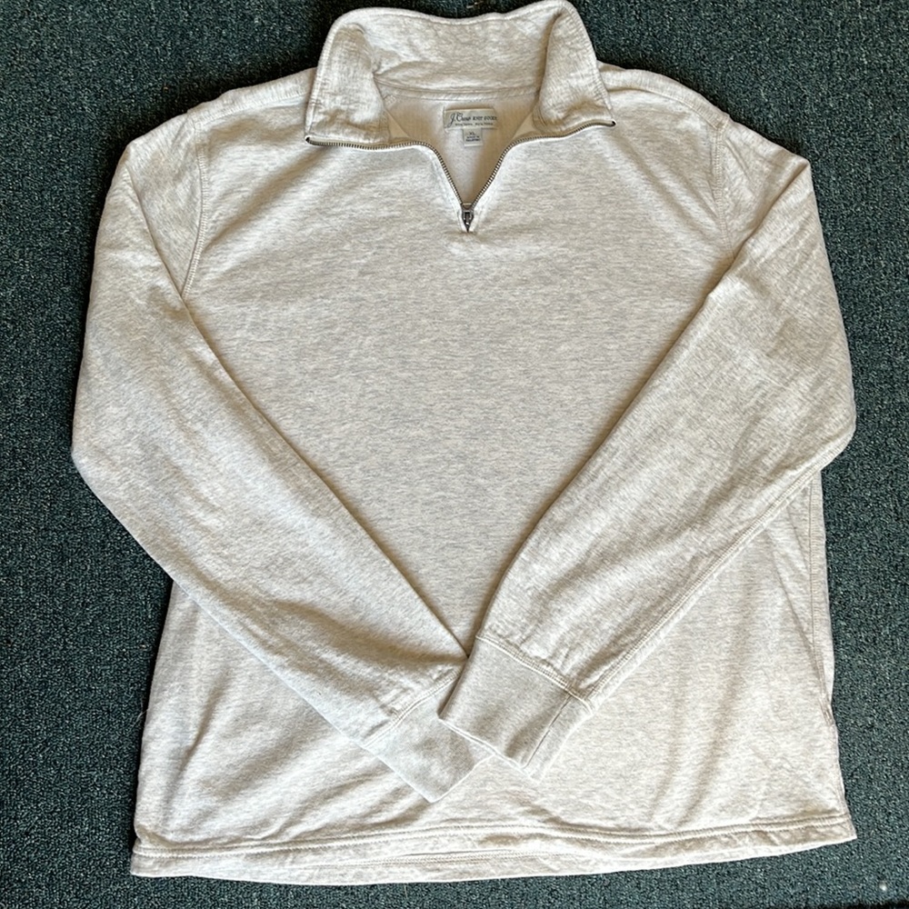 J.Crew mens double knit half-zip pullover